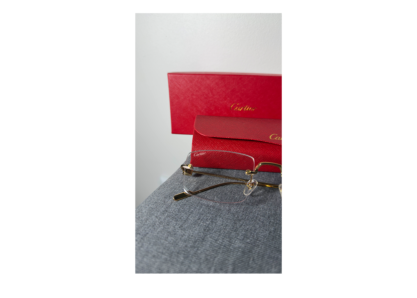 Cartier Transparent & Gold Luxury Glasses