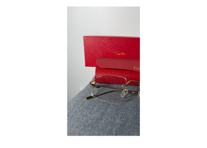 Cartier Transparent & Gold Luxury Glasses