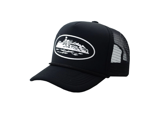 Corteiz Alcatraz Trucker Hat 'Black & White'